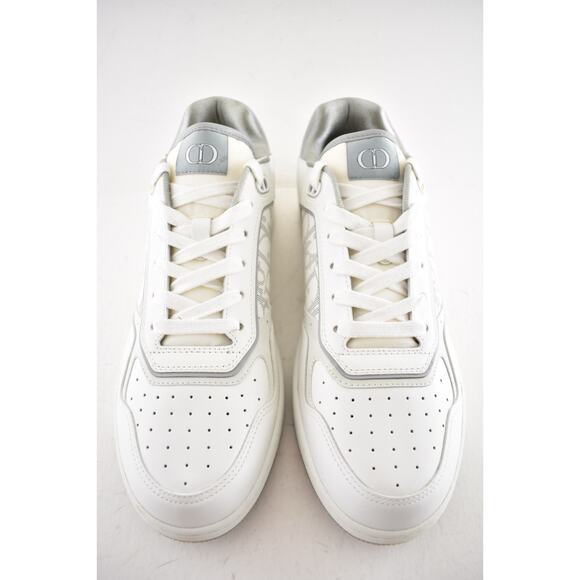 Dior Mens B27 White Grey Leather Low Top Lace Up Flat Trainer Sneakers 44 11 - Picture 9 of 13